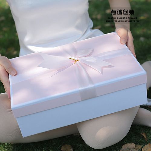 厂家蝴蝶结包装盒礼物盒大号化妆品伴手礼生日礼品盒天地盖包装盒