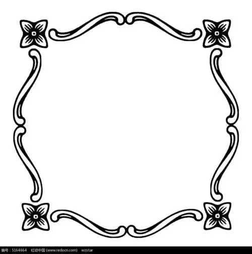 花朵边角边框