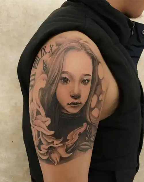 肖像纹身图片_手臂纹身图案