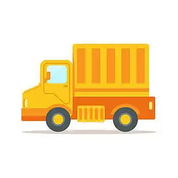 卡车,集装箱,运输,彩色,卡通,矢量,插画,隔绝,白色背景