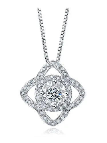 恒久之星 18k金 钻石吊坠 22分 fg色 18k金22分si/fg 视频