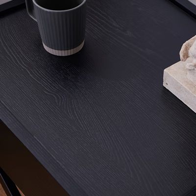 浙朵云北欧极简床头柜现代简约卧室床边柜意式家具黑橡木轻奢收纳柜边