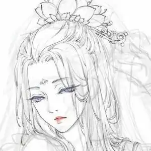 古风人物彼岸花简笔画