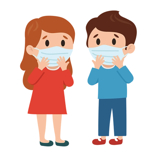 新型冠状病毒戴口罩免抠素材