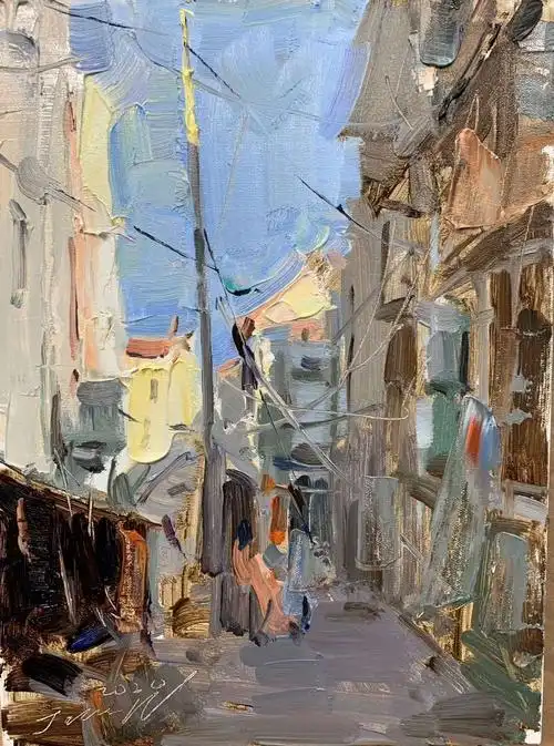 油画大师左夫先生小幅油画风景写生100幅