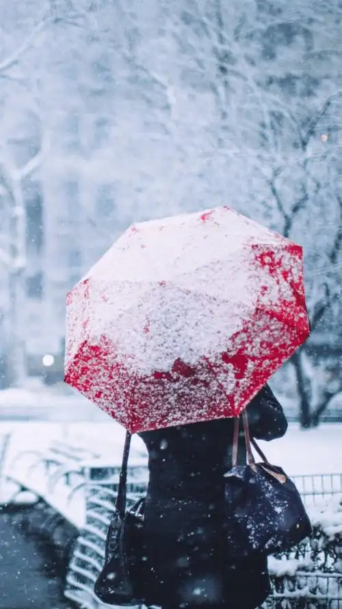 城市街景大雪纷飞,高清图片,手机锁屏桌面-壁纸族