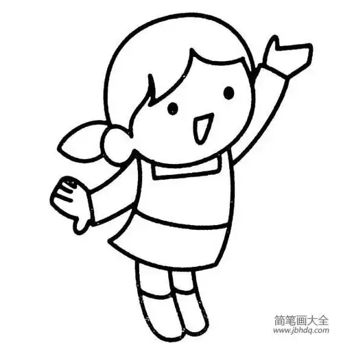 儿童人物简笔画_小女孩简笔画-简笔画大全