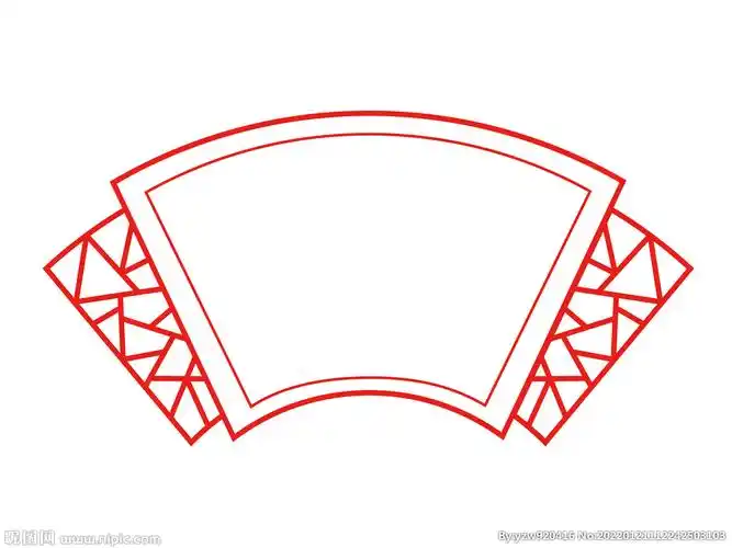 cmyk100共享分关 键 词:红色 古风边框 中国风 古典边框 镂空扇形