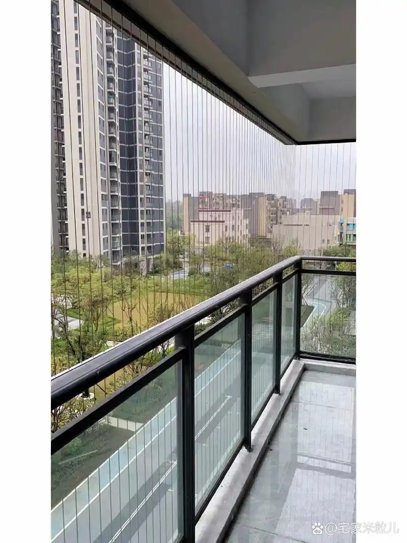 阳台隐形防护网钢丝网 江门佛山阳台隐形钢丝防护网上门安装◆窗户