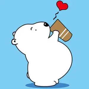 白色胖熊送红心