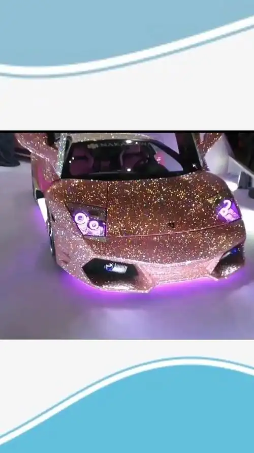 整车镶嵌1365000颗钻石的兰博基尼满天星把奢侈体现到极致