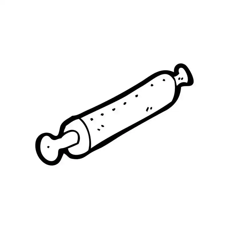 擀面杖卡通,向量,在白色背景上的擀面杖卡通