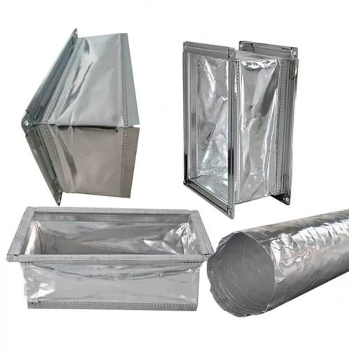 新品铝箔布保温软连接空调出风口通风管道软管玻纤布保温软管