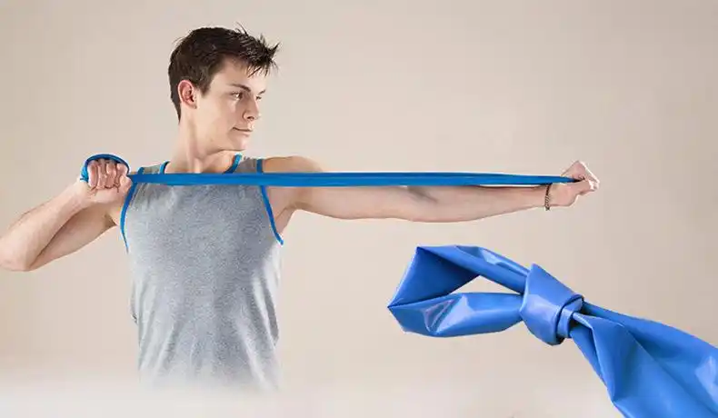 升肩带拉伸带瑜伽带阻力带羽毛球训练弹力带背部拉伸带膝关节弹力带田