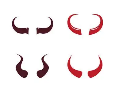 牛角标志和符号模板图标ap照片