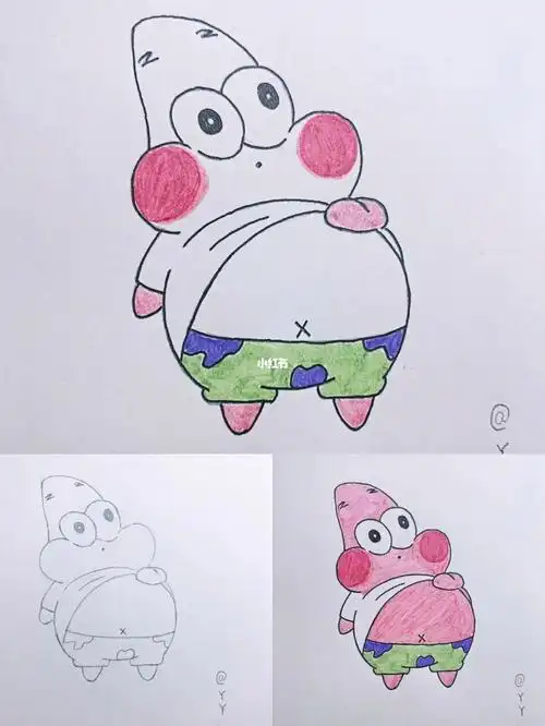 简笔画派大星教程—上色翻车现场09