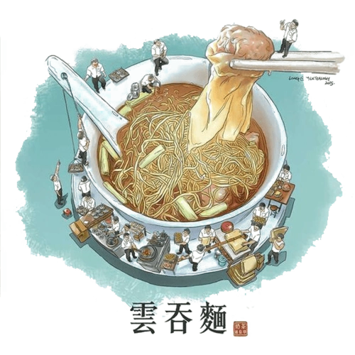 云吞面卡通简笔画