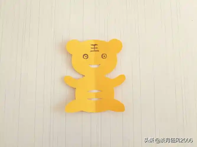 幼儿手工,儿童剪纸小动物,剪纸小老虎教程,简单易学