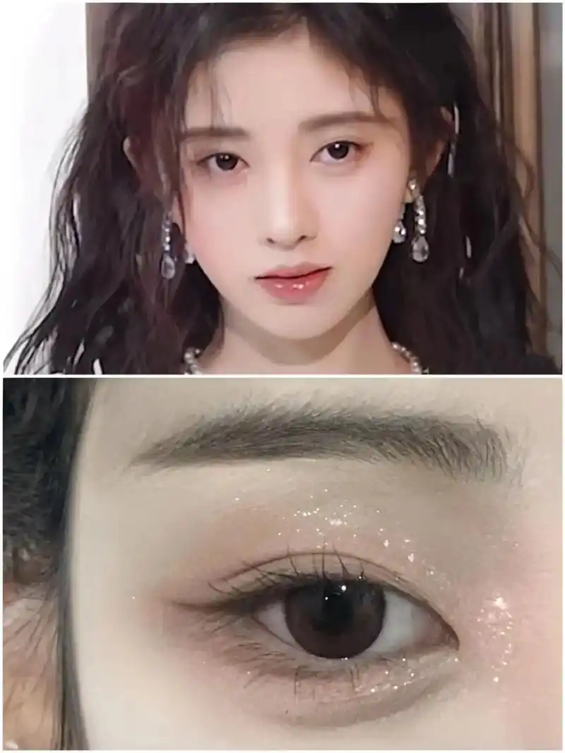 内双眼妆鞠婧祎淡颜白开水妆