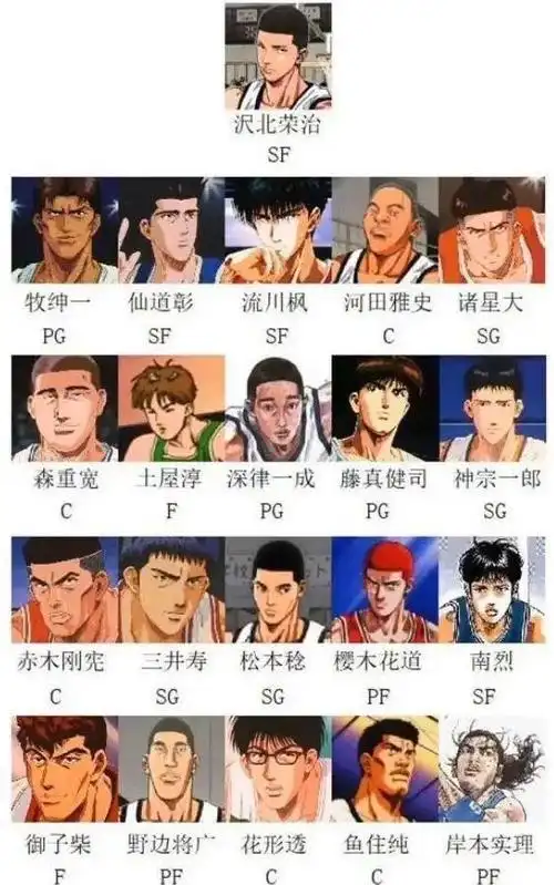 灌篮高手:金字塔实力分层,泽北独一档,樱木排名略显偏后