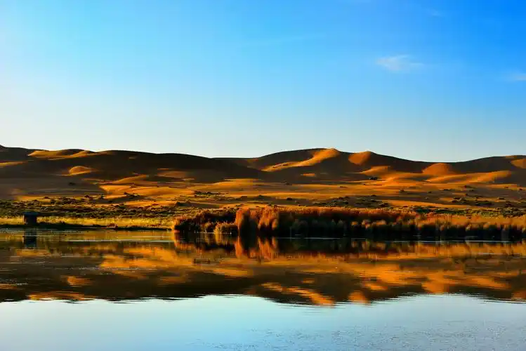 腾格里沙漠里的明珠-月亮湖美景(三)