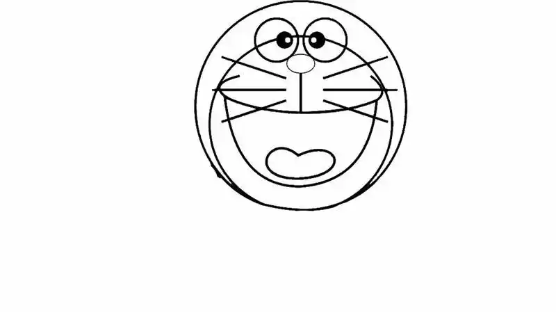 哆啦a梦生气的眼睛简笔画