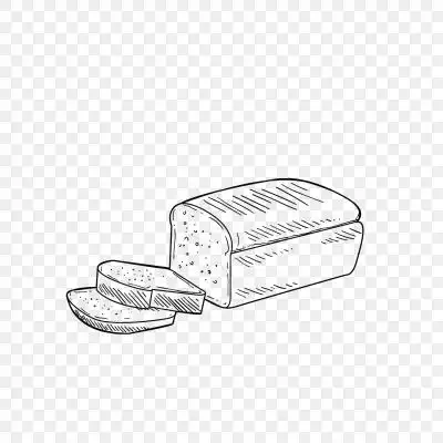 手绘面包素描设计元素