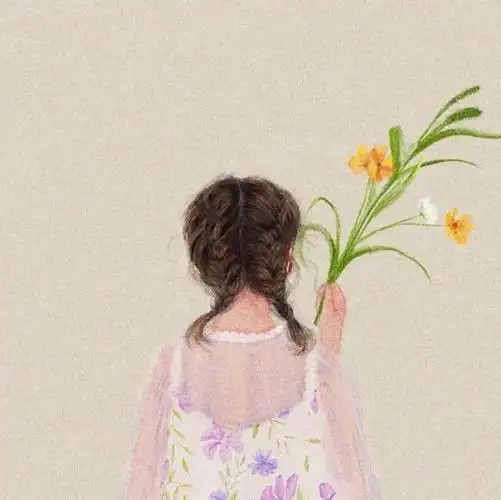 女头|女生背影插画