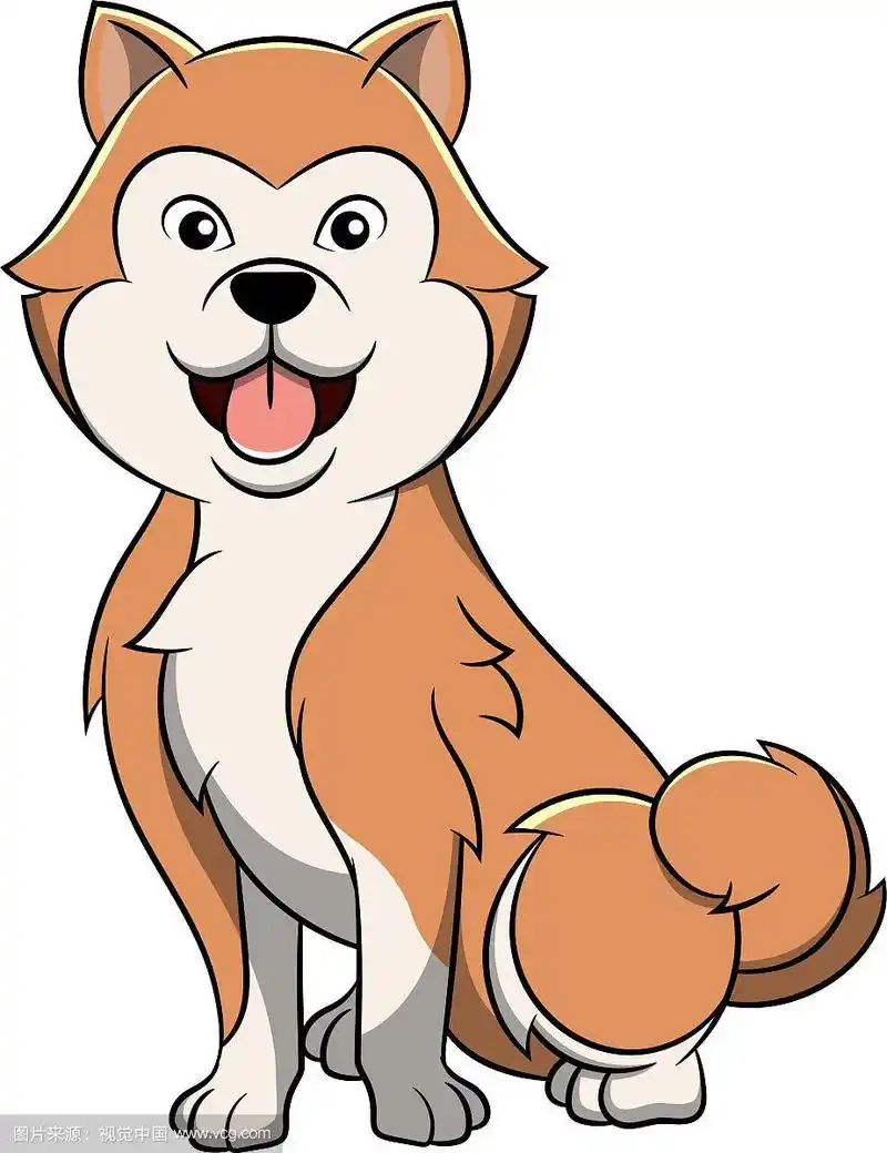 秋田犬卡通狗