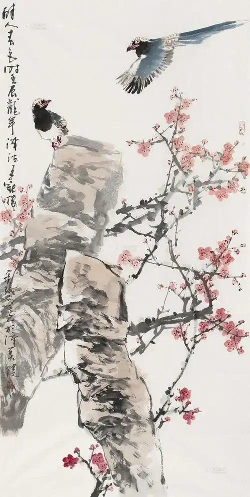 贾宝珉花鸟作品欣赏