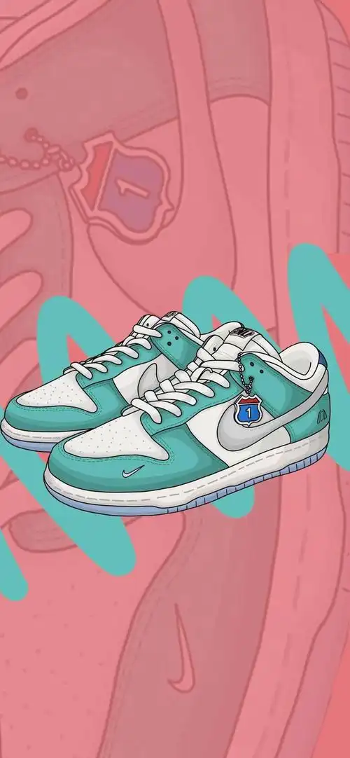 壁池潮鞋插画壁纸