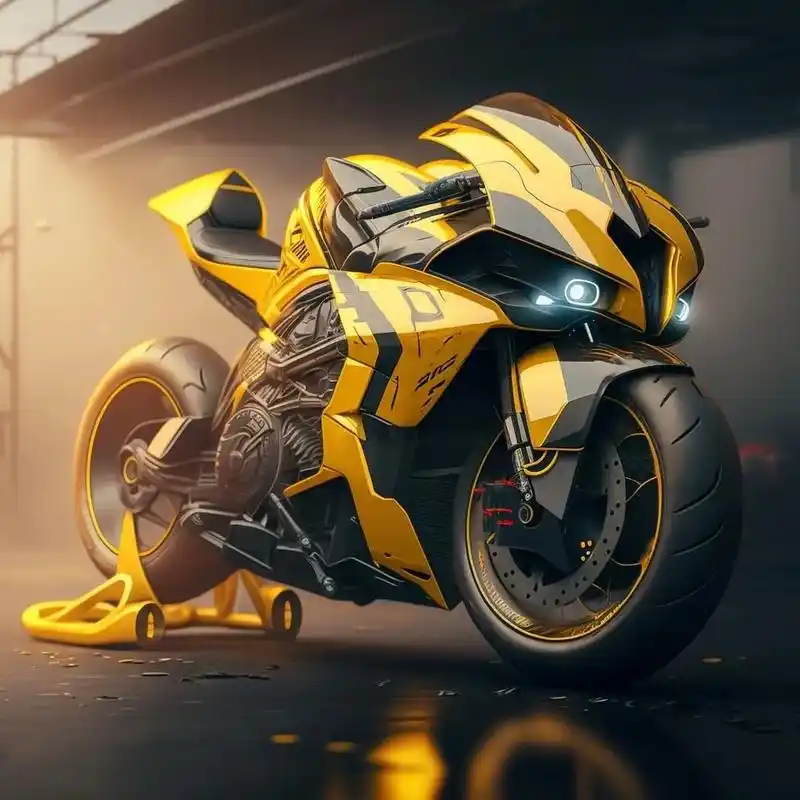 ai时代下的设计 | 概念摩托跑车.ps:炫酷的科幻机甲风 - 抖音