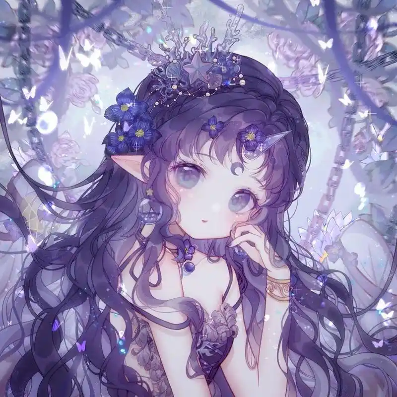 高贵紫色系动漫闺蜜头像!(1)