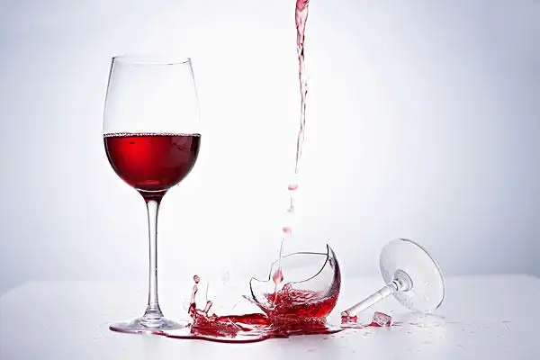 葡萄酒杯,落下,葡萄酒,碎玻璃