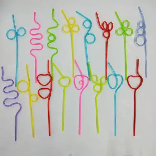 厂家直销艺术造型吸管 petg造型吸管 创意吸管 派对艺术吸管