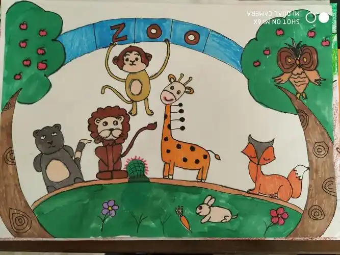 动物园绘画漂亮 - 动物园怎么画简单漂亮三年级英语 - 实验室设备网