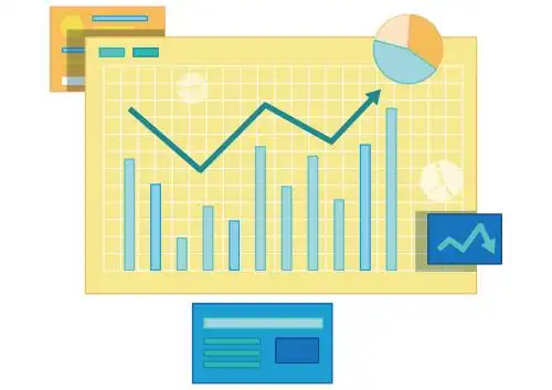 报表统计图矢量插画元素