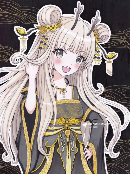 原创国风动漫插画十二生肖龙