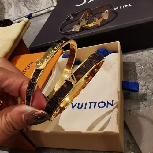 lv路易斯威登vintage老花拼接金属手镯