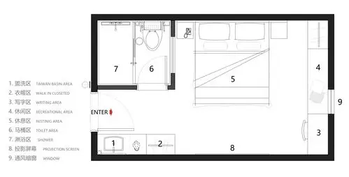 ▼ 影音客房平面布置图