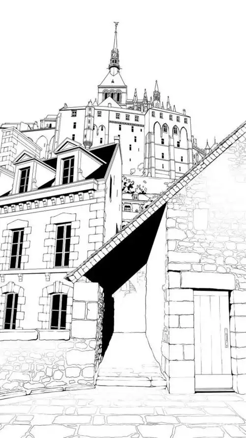 欧式背景线稿素材 - 优动漫 动漫创作支援平台