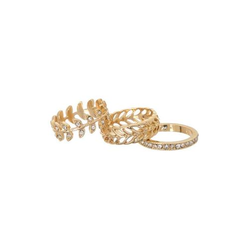 covet金色戒指|leaf stacking rings - set of 3