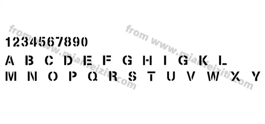 邯郸-喷漆连筋英文字体预览