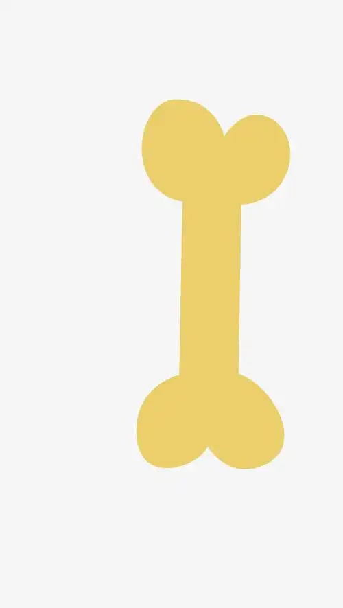 卡通简洁扁平化骨头