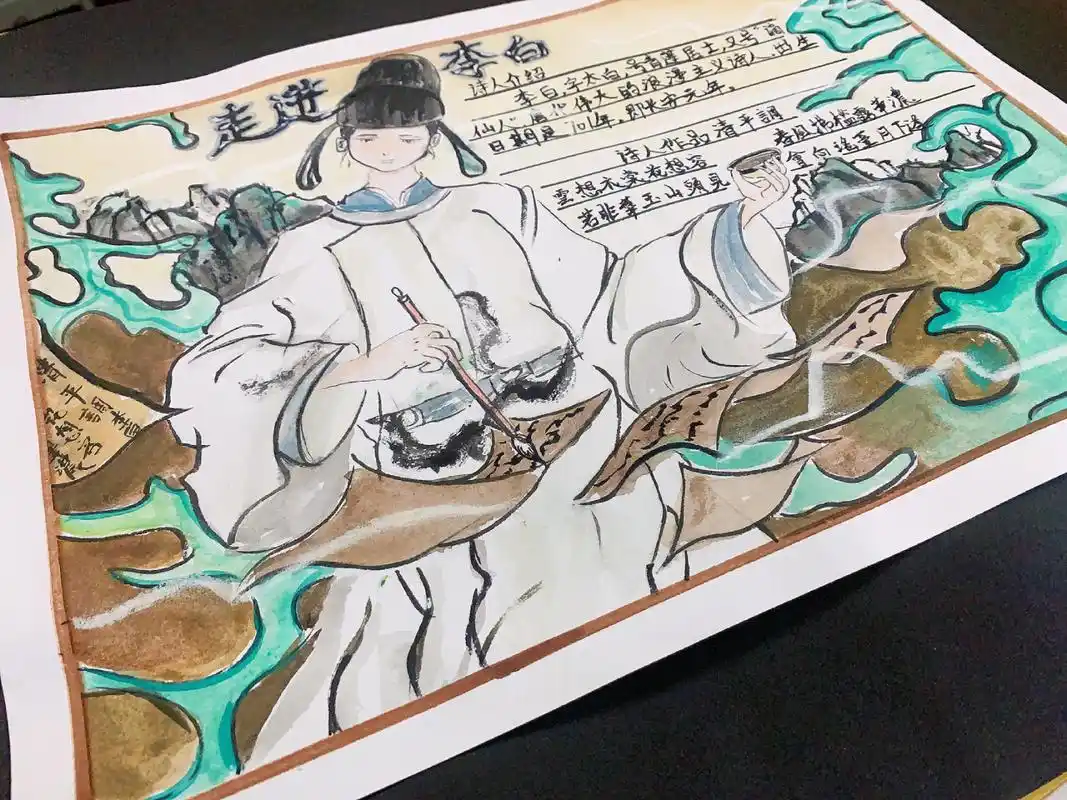 历史人物手抄报李白
