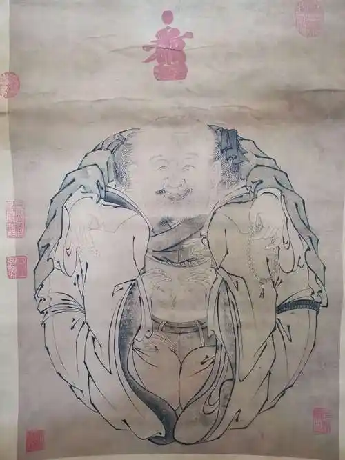 明朝,明宪宗朱见深画作《一团和气图》