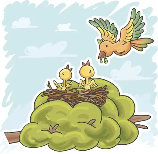 鸟巢,姐妹,兄弟,家庭,母亲正版矢量图素材下载