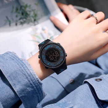 岚立仕王源同款儿童电子表男简约防水运动学生手表青少年夜光女孩