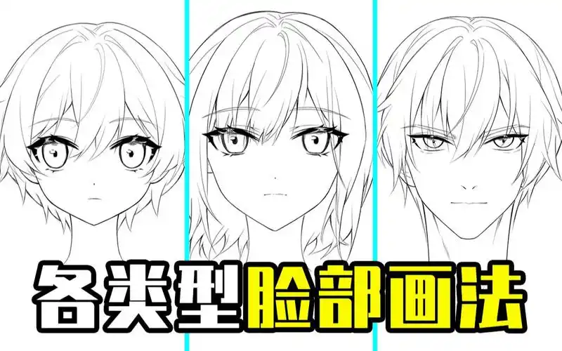 动漫人物不同类型的脸怎么画?不同类型的脸画法教程
