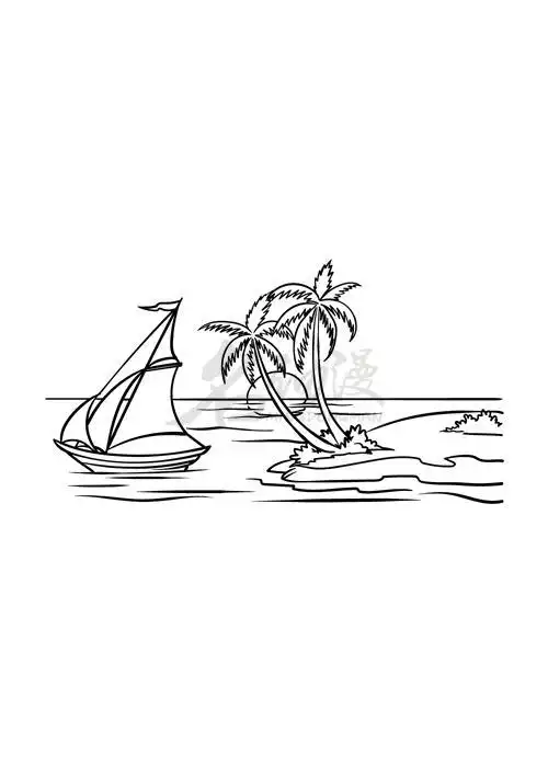 江河湖海怎么画